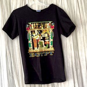 ⭐️ EID 90s vintage black short sleeve Egypt tee hieroglyphic pharaoh unisex M